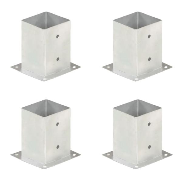 Pfostenanker 4 Stk. Verzinktes Metall 101 mm