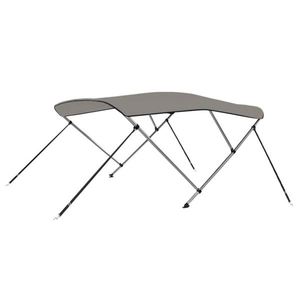 3-Bow Bimini-Top Grau 182x184x136 cm