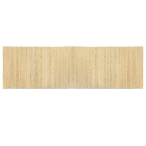Teppich Rechteckig Hell Natur 60x200 cm Bambus