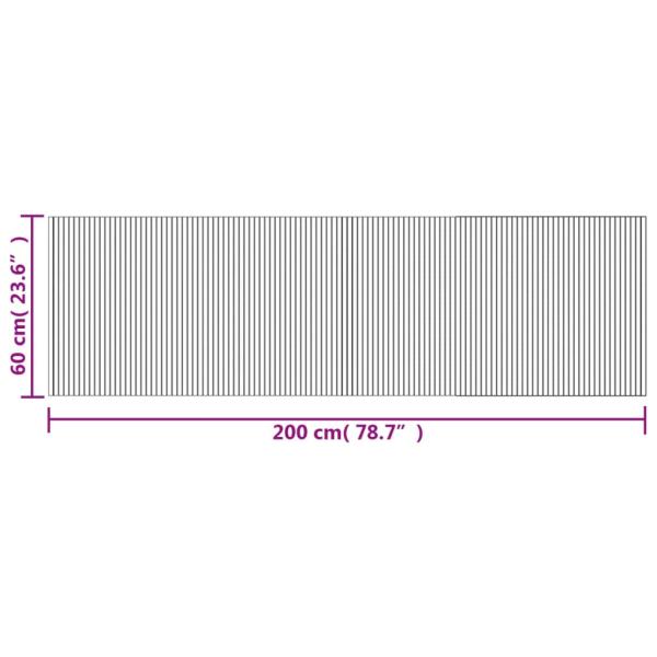 Teppich Rechteckig Hell Natur 60x200 cm Bambus