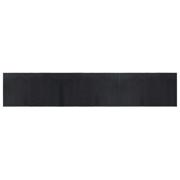 Teppich Rechteckig Schwarz 60x300 cm Bambus