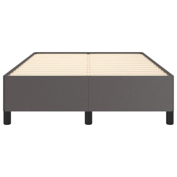 Bettgestell Grau 120x190 cm Kunstleder