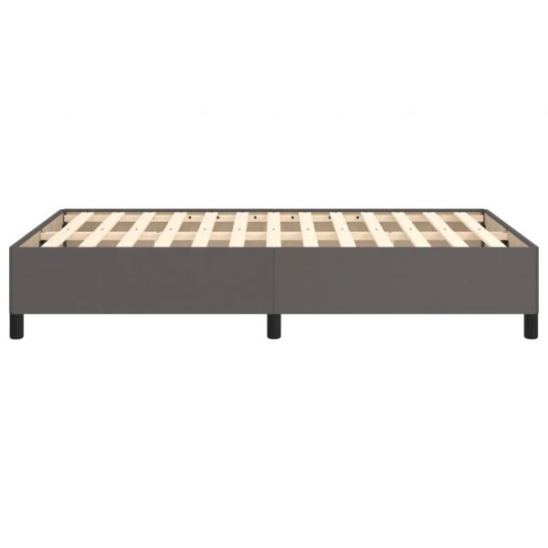 Bettgestell Grau 120x190 cm Kunstleder
