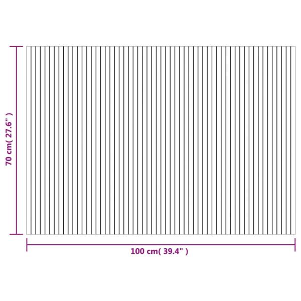 Teppich Rechteckig Dunkelbraun 70x100 cm Bambus