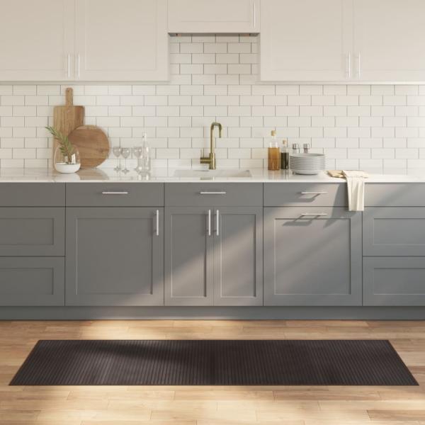 ARDEBO.de - Teppich Rechteckig Dunkelbraun 60x200 cm Bambus
