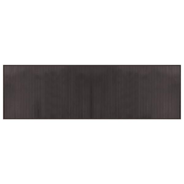 Teppich Rechteckig Dunkelbraun 60x200 cm Bambus