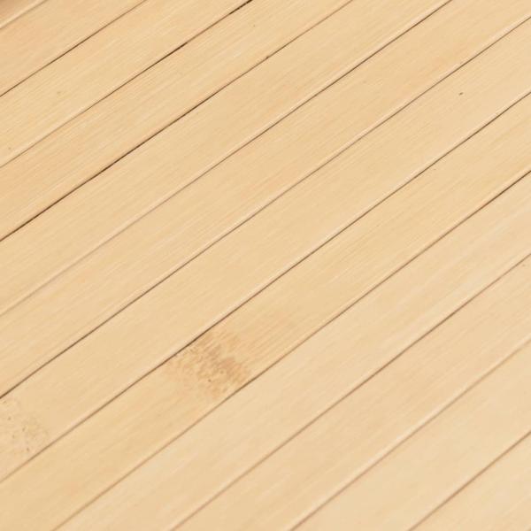 ARDEBO.de - Teppich Rechteckig Hell Natur 80x400 cm Bambus