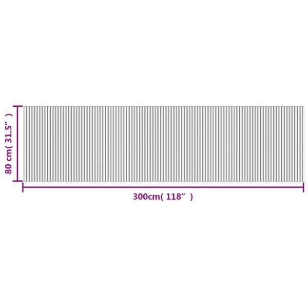 Teppich Rechteckig Natur 80x300 cm Bambus