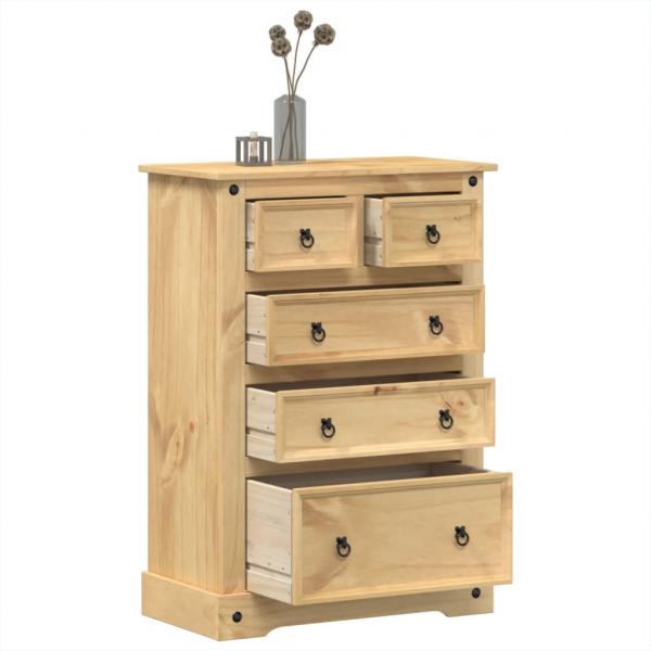 ARDEBO.de - Kommode Corona 80x43x114 cm Massivholz Kiefer