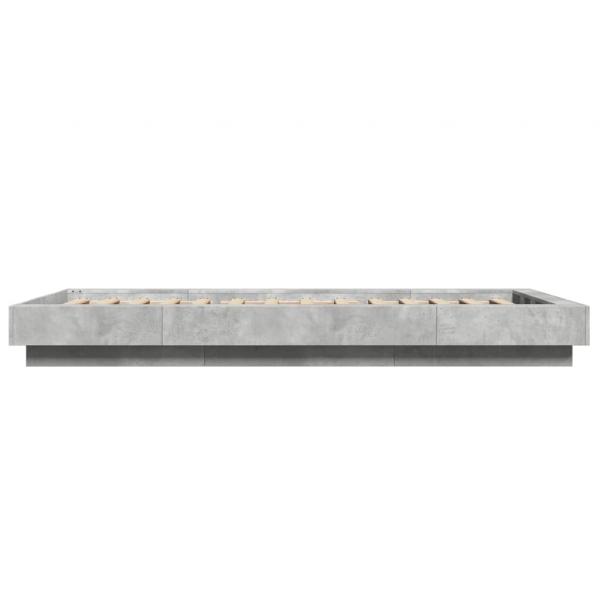 Bettgestell Betongrau 75x190 cm Holzwerkstoff