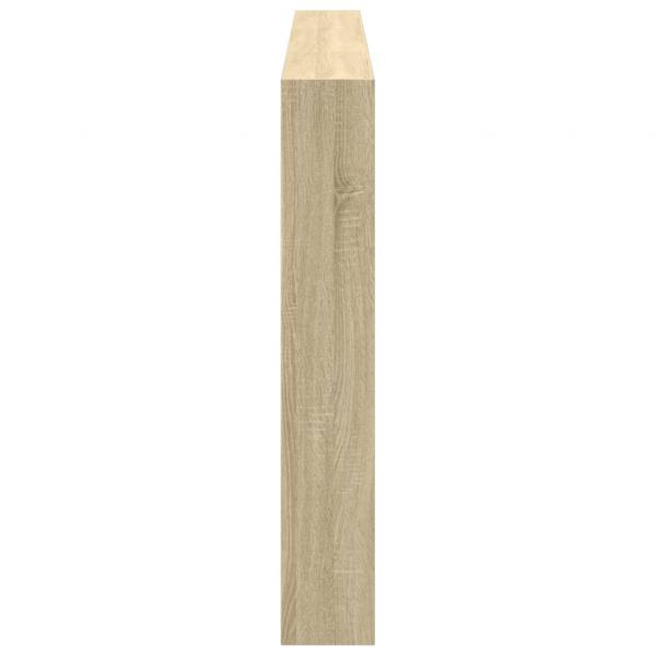 LED-Kopfteil mit Ablagen Sonoma-Eiche 200x17x102 cm