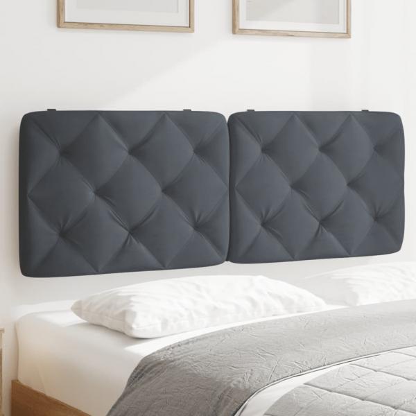 ARDEBO.de - Kopfteil-Kissen Dunkelgrau 120 cm Samt