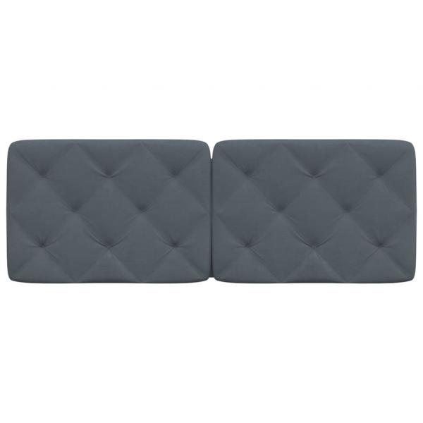 Kopfteil-Kissen Dunkelgrau 120 cm Samt