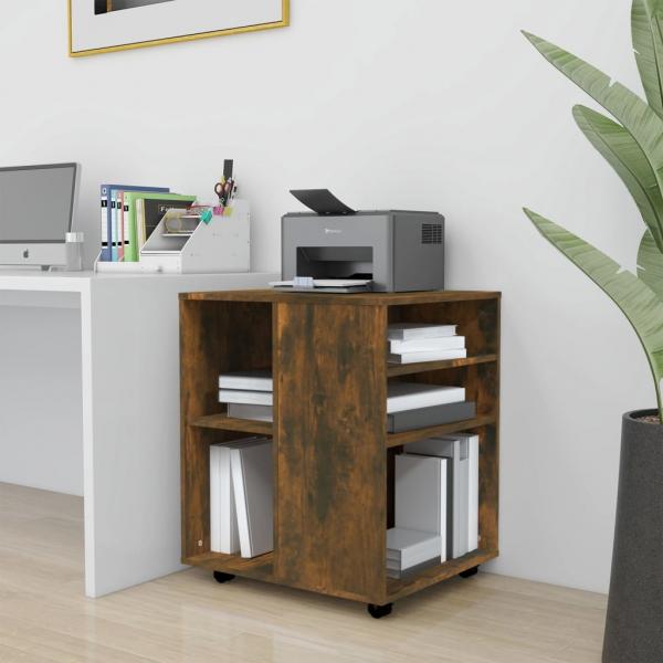 ARDEBO.de - Rollschrank Räuchereiche 60x53x72 cm Holzwerkstoff