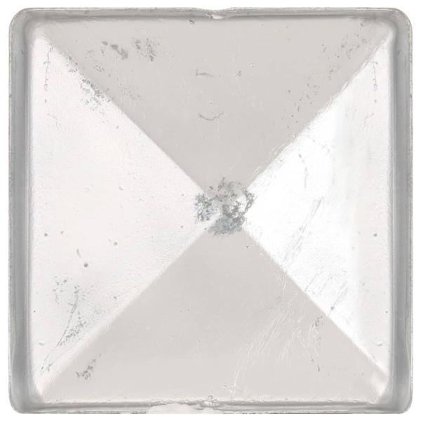 Pfostenkappen 6 Stk. Pyramide Verzinktes Metall 71 x 71 mm  