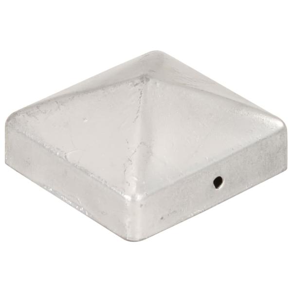 Pfostenkappen 6 Stk. Pyramide Verzinktes Metall 71 x 71 mm  