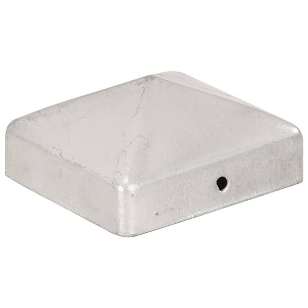 Pfostenkappen 6 Stk. Pyramide Verzinktes Metall 71 x 71 mm  