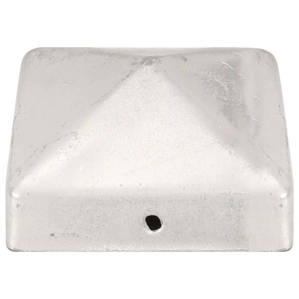Pfostenkappen 6 Stk. Pyramide Verzinktes Metall 71 x 71 mm  