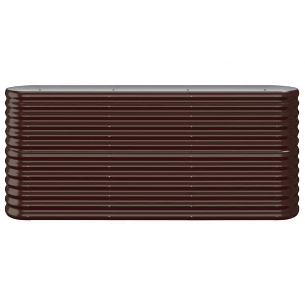 Hochbeet Pulverbeschichteter Stahl 152x40x68 cm Braun