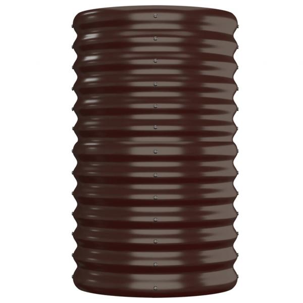 Hochbeet Pulverbeschichteter Stahl 152x40x68 cm Braun