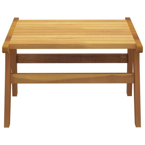 Gartenstuhl mit Fußstütze Massivholz Teak