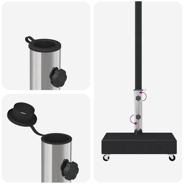 Schirmständer Schwarz 45x25x8 cm Granit