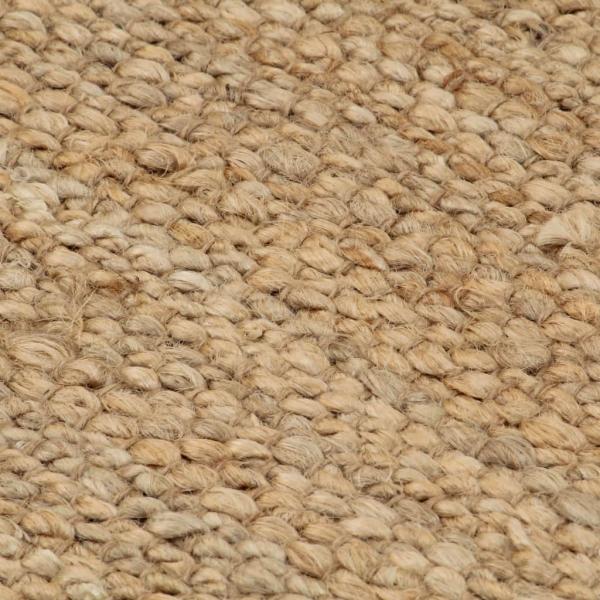 Handgewebter Teppich Jute 120 x 180 cm Natur 