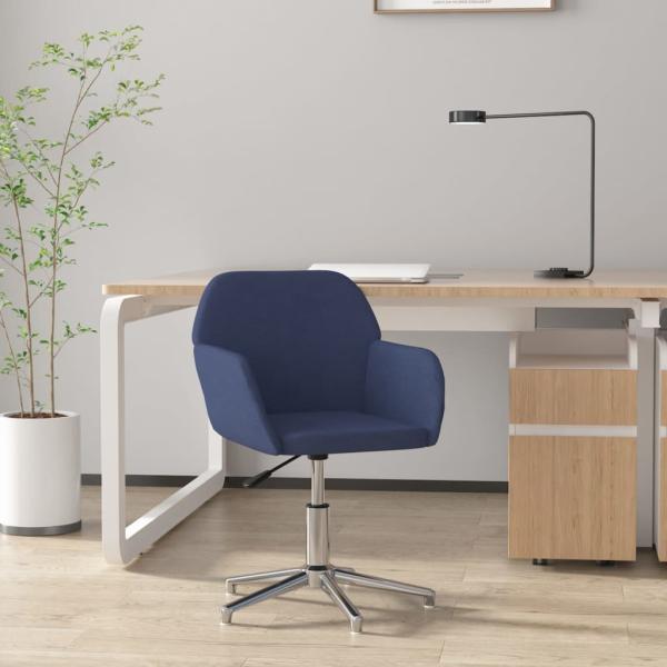 ARDEBO.de - Bürostuhl Drehbar Blau Stoff