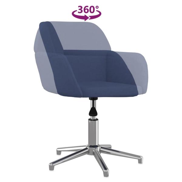 Bürostuhl Drehbar Blau Stoff