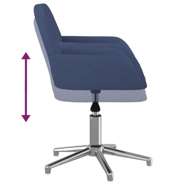 Bürostuhl Drehbar Blau Stoff