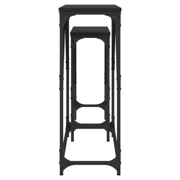 Konsolentische 2 Stk. Schwarz Holzwerkstoff