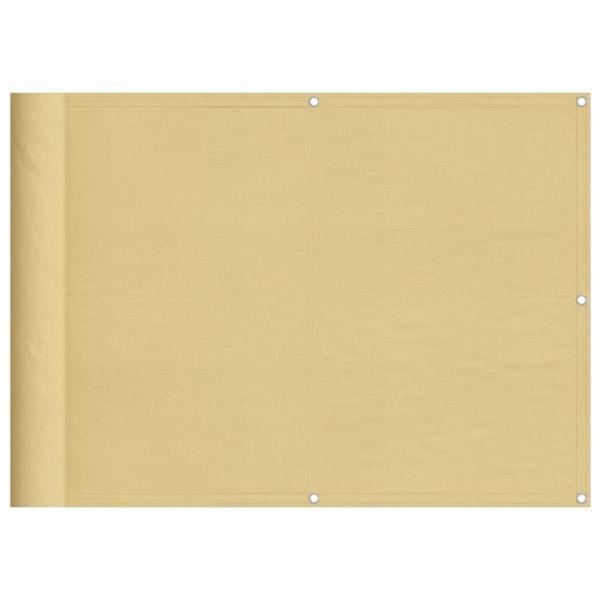 Balkonsichtschutz Sandfarben 75x300 cm 100 % Polyester-Oxford