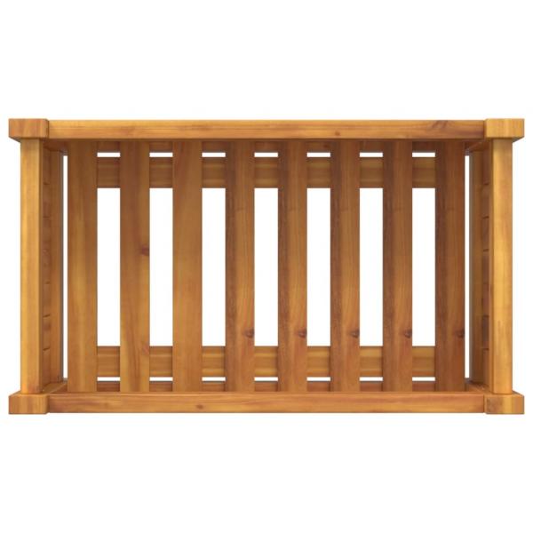 Pflanzkübel mit Einlage 54x31x30 cm Massivholz Akazie