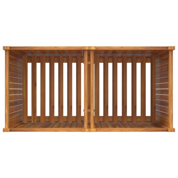 Pflanzkübel mit Einlage 100x50x100 cm Massivholz Akazie