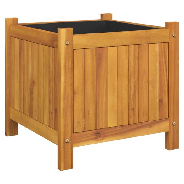 ARDEBO.de - Pflanzkübel mit Einlage 42x42x40 cm Massivholz Akazie