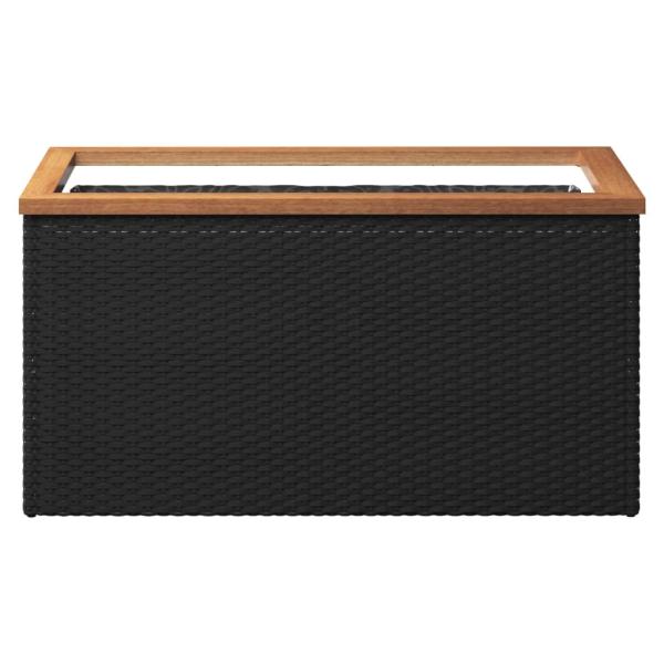 Pflanzkübel Schwarz 80x40x40 cm Poly Rattan