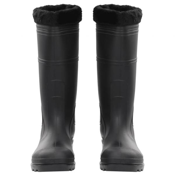 Gummistiefel mit Herausnehmbarem Innenfutter Schwarz Gr. 45 PVC