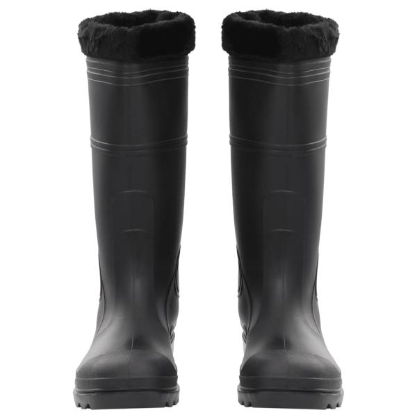 Gummistiefel mit Herausnehmbarem Innenfutter Schwarz Gr. 45 PVC
