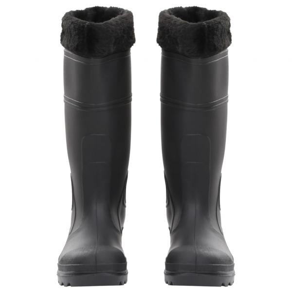 Gummistiefel mit Herausnehmbarem Innenfutter Schwarz Gr. 40 PVC