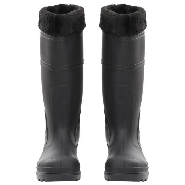 Gummistiefel mit Herausnehmbarem Innenfutter Schwarz Gr. 40 PVC