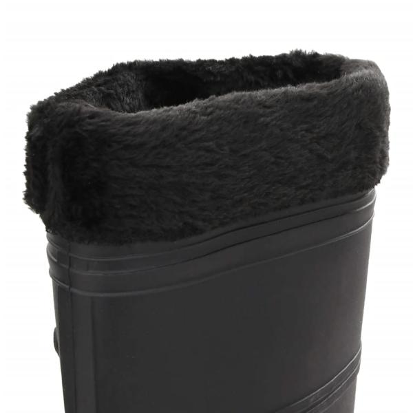 Gummistiefel mit Herausnehmbarem Innenfutter Schwarz Gr. 40 PVC