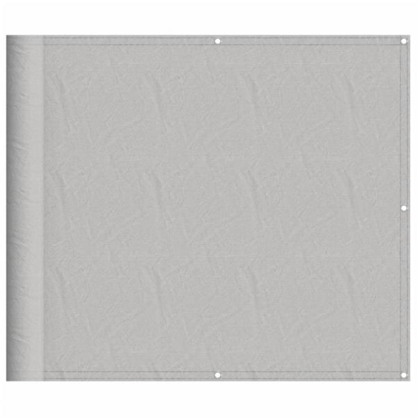 Balkon-Sichtschutz Hellgrau 90x500 cm 100 % Polyester Oxford
