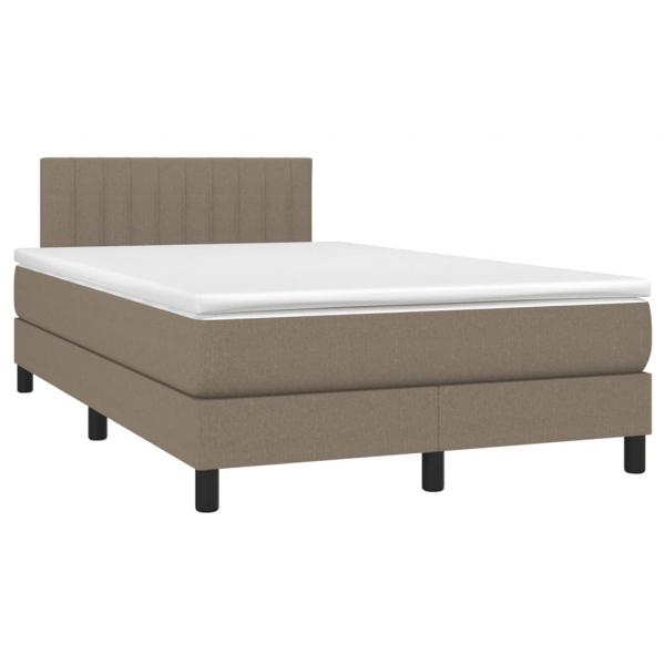 Boxspringbett mit Matratze Taupe 120x190 cm Stoff