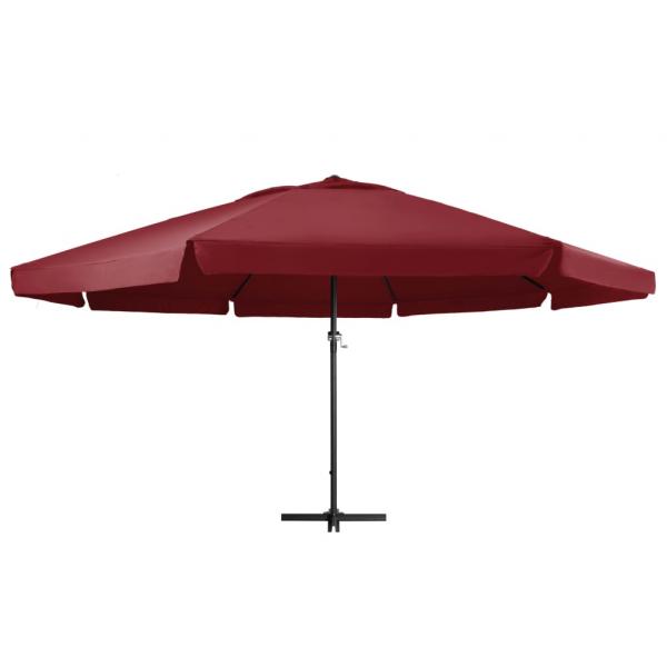 ARDEBO.de - Sonnenschirm mit Aluminium-Mast 600 cm Bordeauxrot 