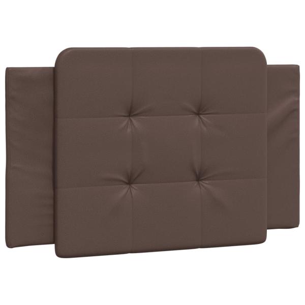 Bett mit Matratze Braun 80x200 cm Kunstleder