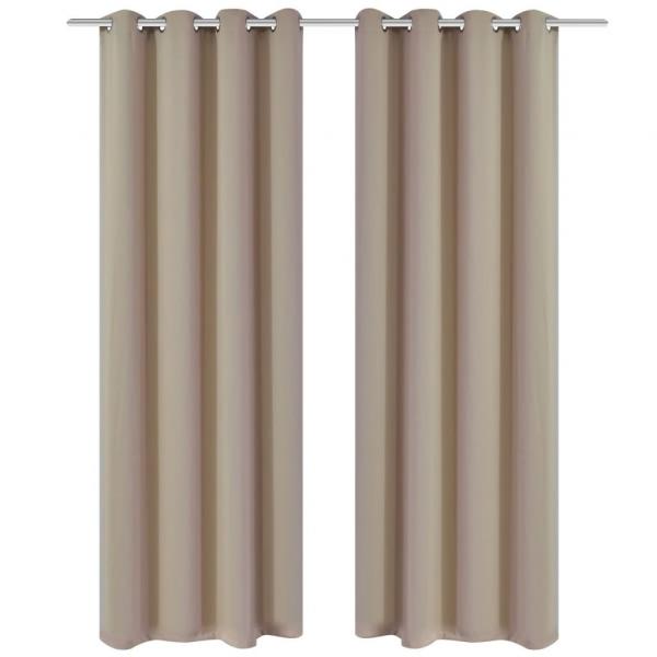 Verdunkelungsvorhang mit Metallösen 270 x 245 cm Creme