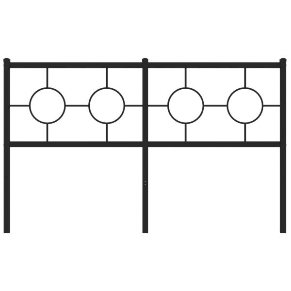 Kopfteil Metall Schwarz 135 cm