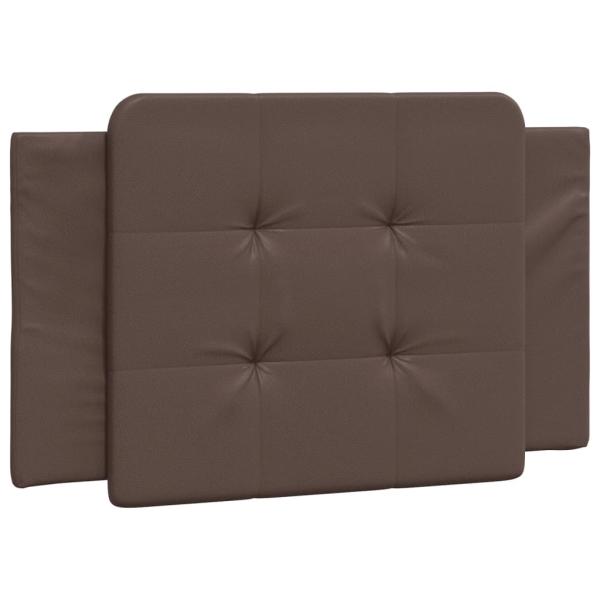 Bett mit Matratze Braun 90x190 cm Kunstleder