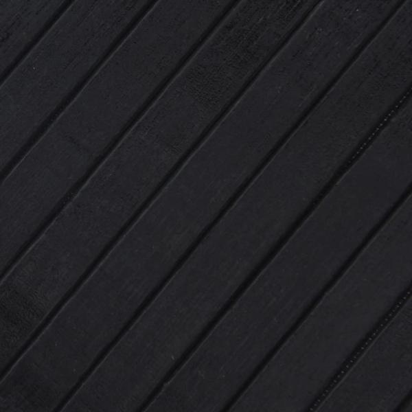 ARDEBO.de - Teppich Rechteckig Schwarz 80x100 cm Bambus