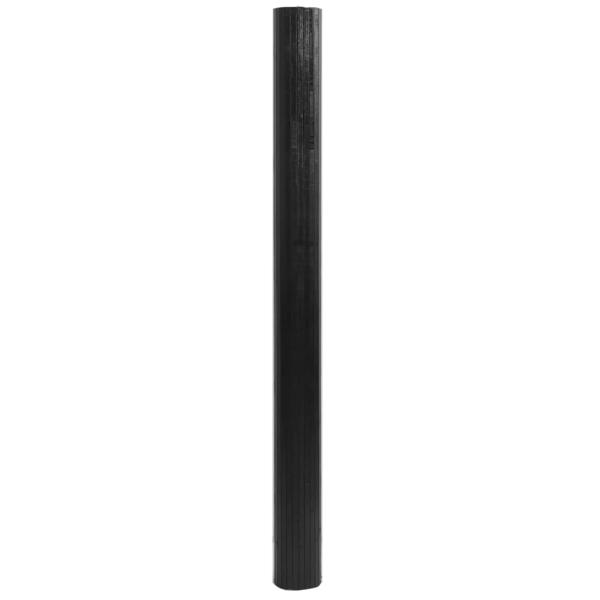 Teppich Rechteckig Schwarz 80x300 cm Bambus